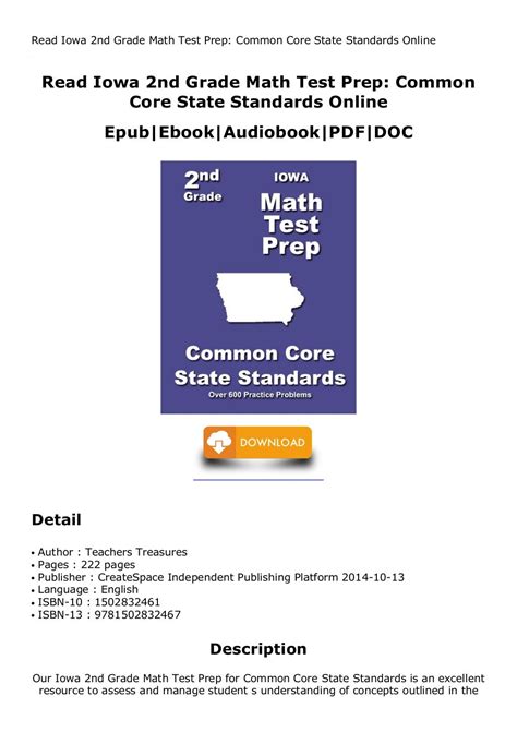 iowa 2nd grade math test prep common core state standards Reader